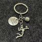 Alloy Horn Volleyball Player Keychain Metal Sports Charm 16