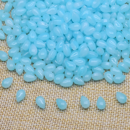 Czech Glass Beads Teardrop 9mm Assorted Translucent Colors 100pcs 12