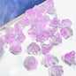 Wind Chime Flower Glass Beads 12mm Transparent Pink 50pcs 9