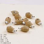Hand Painted Animal Ceramic Beads Colorful Assorted Shapes 5pcs 6