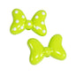 Sweet Polka Dotted Bow Acrylic Beads 29mm Colorful Mixed 10pcs 14