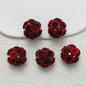 Embellished Flower Cluster Clay Beads 20mm Gradient Rose 10pcs 18