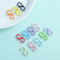 Alloy Double Headed Painted Clasps 3cm Metal Keychain Hardware 20pcs