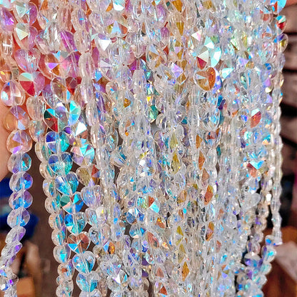 Heart Transparent Glass Beads 12mm Faceted Smooth 10pcs 4