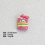Sanrio Series Burger Resin Beads Glossy Pastel Colors 20pcs 6