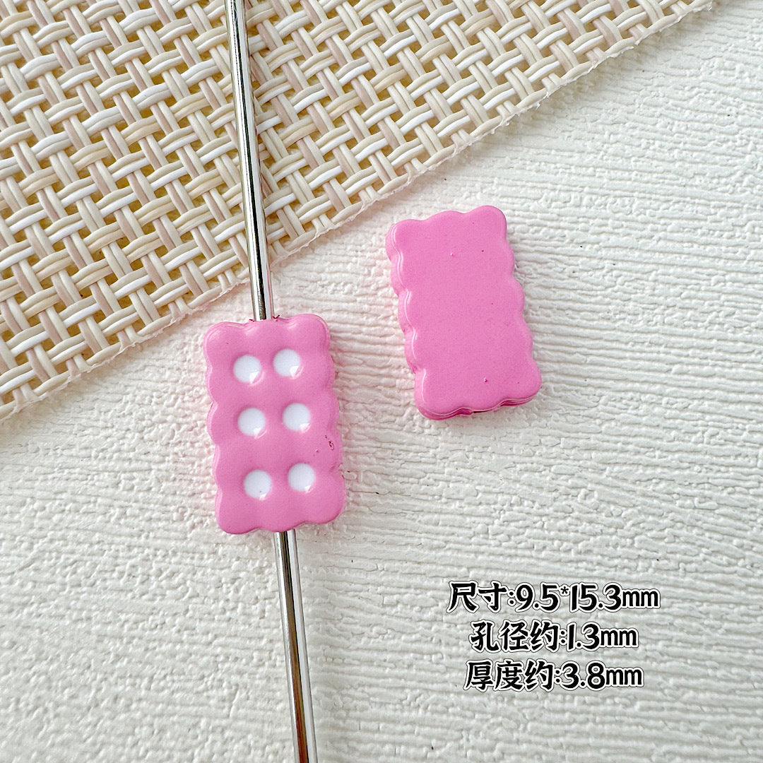 Baking Painted Cookies and Twisted Bow Metal Beads 15mm 21mm 20pcs 12