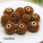 Fabric Spacer Beads 13x20mm Imitation Teddy Wool 20pcs 8