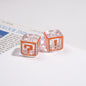 Clear Square Acrylic Beads 14mm Question & Exclamation Mark Pattern 30pcs 7