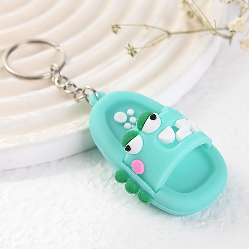 Cartoon Slipper Keychain PVC Soft Adhesive Colorful 5.9cm 8