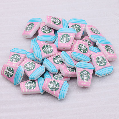 Starbuc Cup Acrylic Beads 25-30mm Pastel Mixed 50pcs 9
