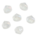 Electroplated Spiral Shell Glass Beads 14mm Iridescent Colors 30pcs 6