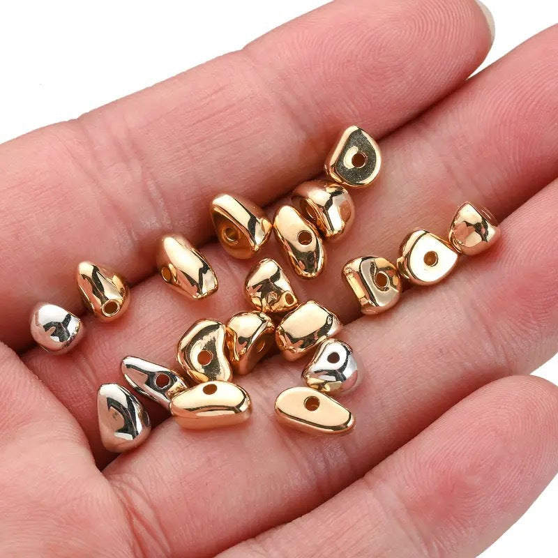 Irregular Stone Shaped CCB Plastic Spacer Acrylic Beads 6mm 200pcs 3