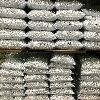 Pearl Acrylic Beads 3mm-16mm Creamy White Imitation 30pcs 4