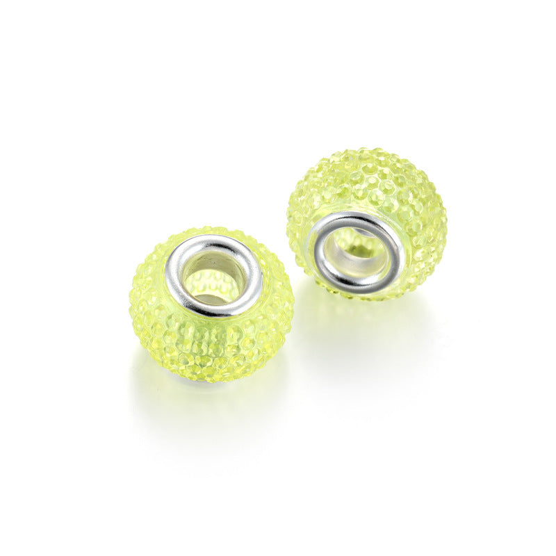 Bayberry Round Resin Beads 14mm Transparent Multicolor 100pcs 9
