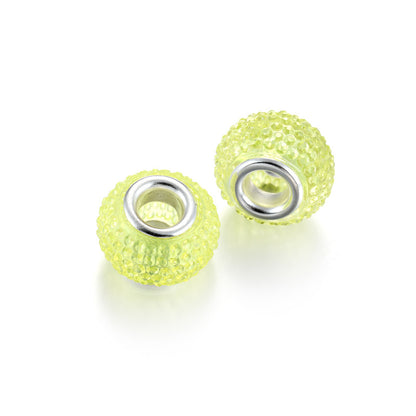 Bayberry Round Resin Beads 14mm Transparent Multicolor 100pcs 9