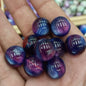 Vintage Gradient Resin Beads 10/12/16mm Swirling Galaxy Colors 20pcs