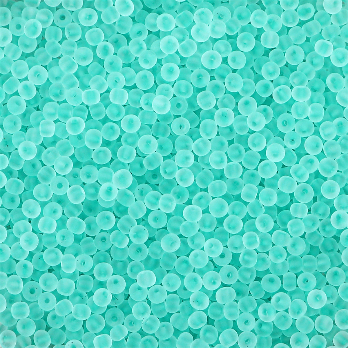 Transparent Frosted Seed Glass Beads 2mm with 1mm Hole 660pcs 43