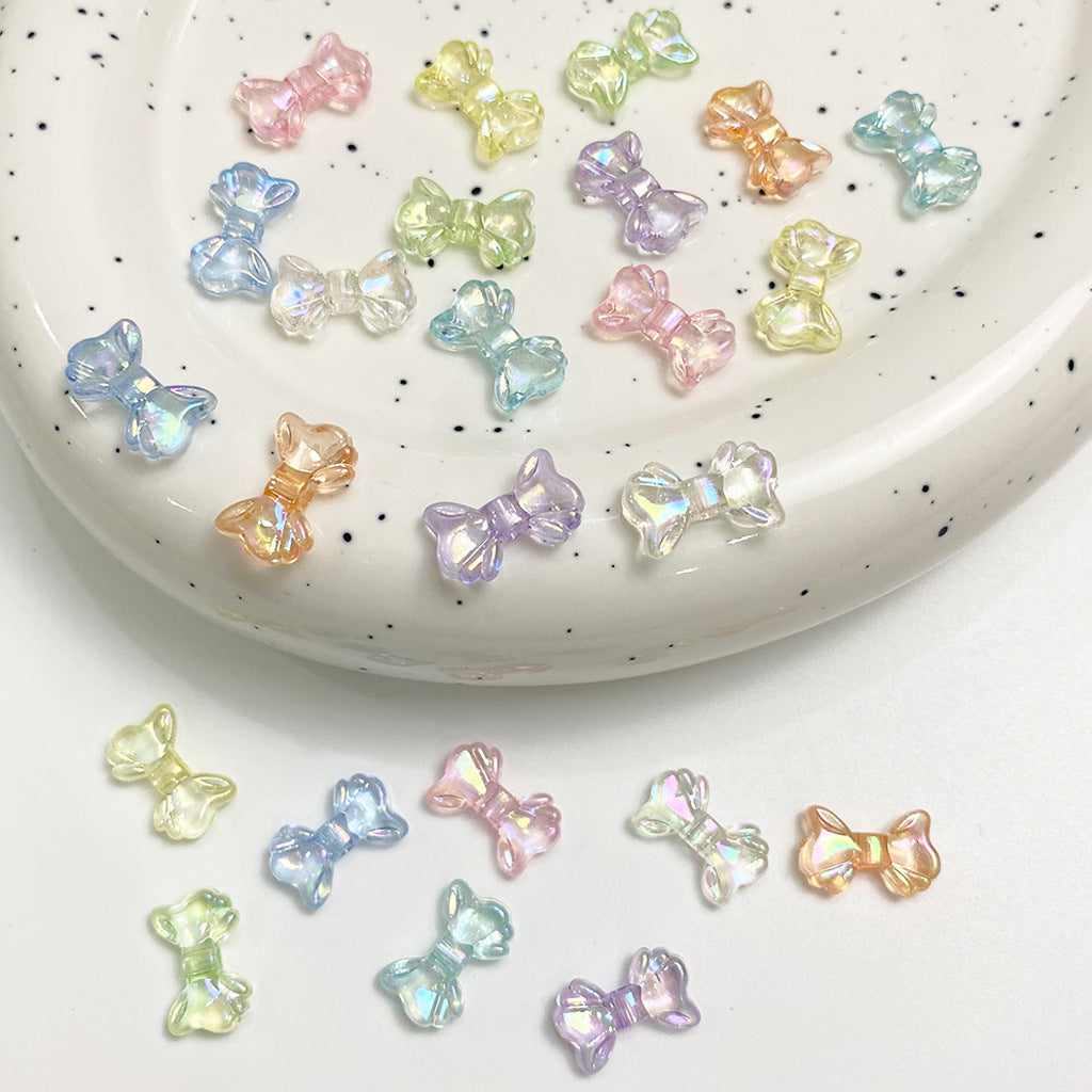 Clear Plating Butterfly Acrylic Beads 15mm Pastel Iridescent 20pcs 2