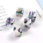 Plating Double Color Cloud Square Acrylic Beads 13.2mm 50pcs 5