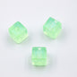 Glitter Square Acrylic Beads 12mm Transparent Pastel 20pcs 10