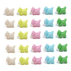 Solid Color Puppy Acrylic Beads 12mm Assorted Bright Pastel 100pcs