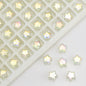 Plated Star Shaped Glass Beads 8mm Rainbow Electroplated 100pcs 19