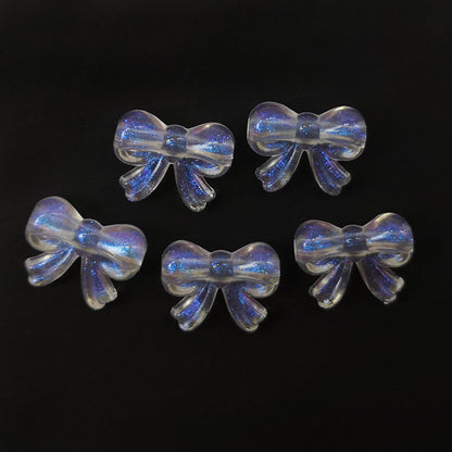 Transparent Aurora Laser Acrylic Beads Iridescent Mixed Shapes 2pcs 10
