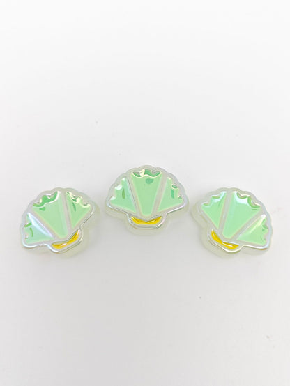 Glow Scallop Acrylic Beads 24mm Pastel Luminescent 50pcs 18