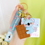 PVC Candy Koala Keychain Pastel Blue Vibrant Candy Shapes 5