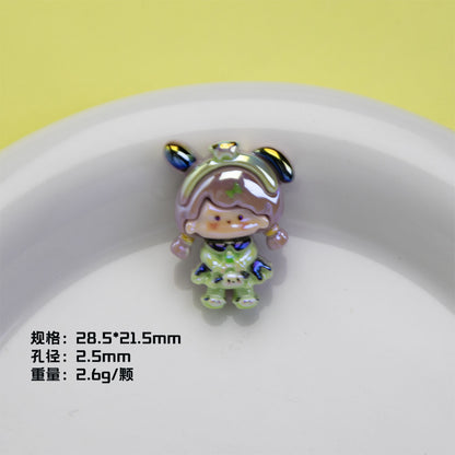 Plating Sanrio Resin Beads Glossy Pretty Girl Series 10pcs 9