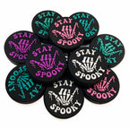 Silicone Focal Beads Ghost Finger Stay Spooky Lettering 20pcs