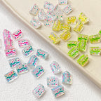 Lampwork Prism Glass Beads 12mm Hand Painted Dopamine Polka Dotted 5pcs 3