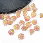 Wind Chime Flower Glass Beads 12mm Transparent Pink 50pcs 41
