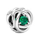 Ball Rhinestone Beads 10mm Birthstone Large Hole Silver Alloy 10pcs 6