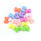 Painted Bow Acrylic Beads 15mm Macaron Cute Four-Hole 200pcs