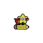 Silicone Focal Beads Alphabet Learning Series Star Mascot Holding Pencil 20pcs 10