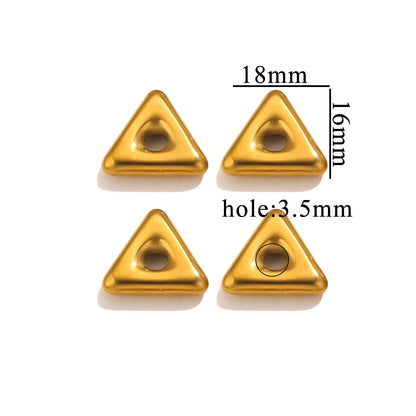 Stainless Steel Geometric Spacer Beads 5pcs 17