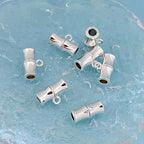 Tube Metal Beads 15mm Bamboo Joint Zinc Alloy 20pcs