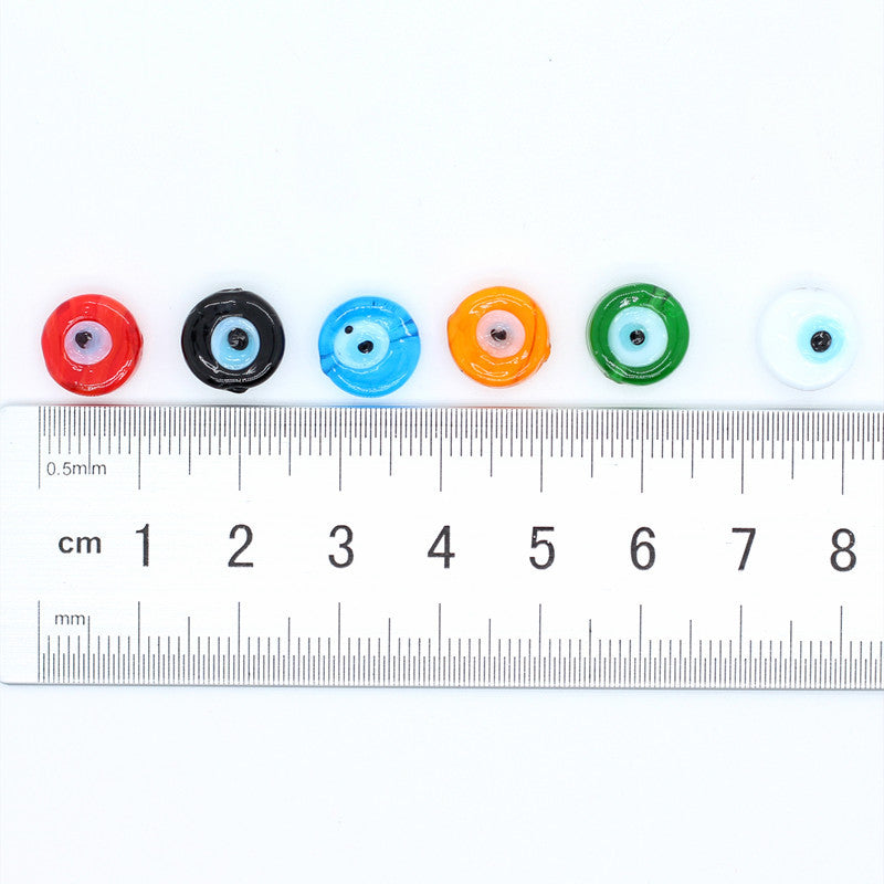 Lampwork Glass Beads Evil Eye Bright Color Handmade 10mm 10pcs 4