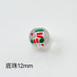 Hand Painted Christmas Enamel Glass Beads 12mm 14mm 1pc 18