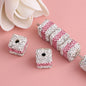 Polymer Clay Cube Rhinestone Beads 24mm Waistline Sparkle 5pcs 7
