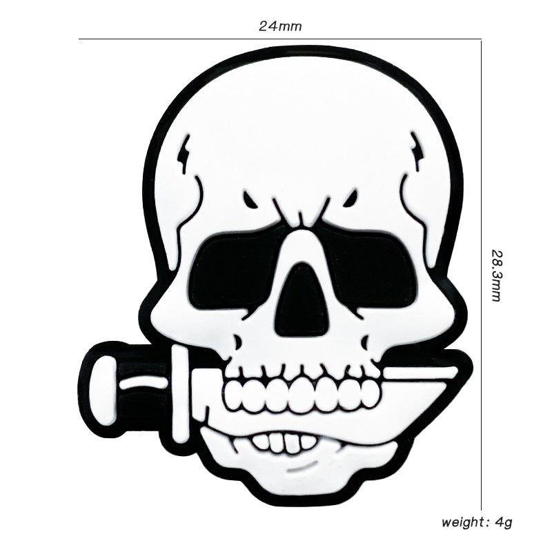 Silicone Focal Beads Knife Skull Biting Knife Design 20pcs 2