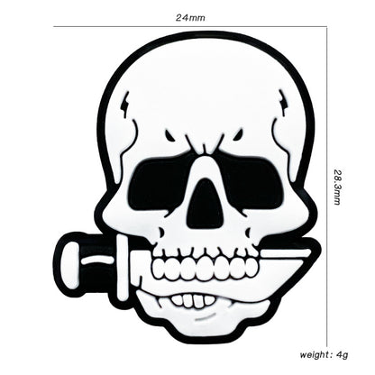 Silicone Focal Beads Knife Skull Biting Knife Design 20pcs 2