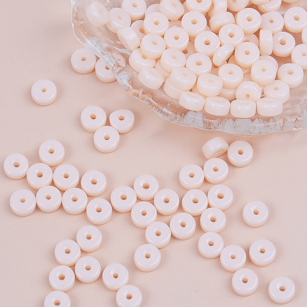 Glass Cylindrical Spacer Beads 6mm Mini 100pcs 6