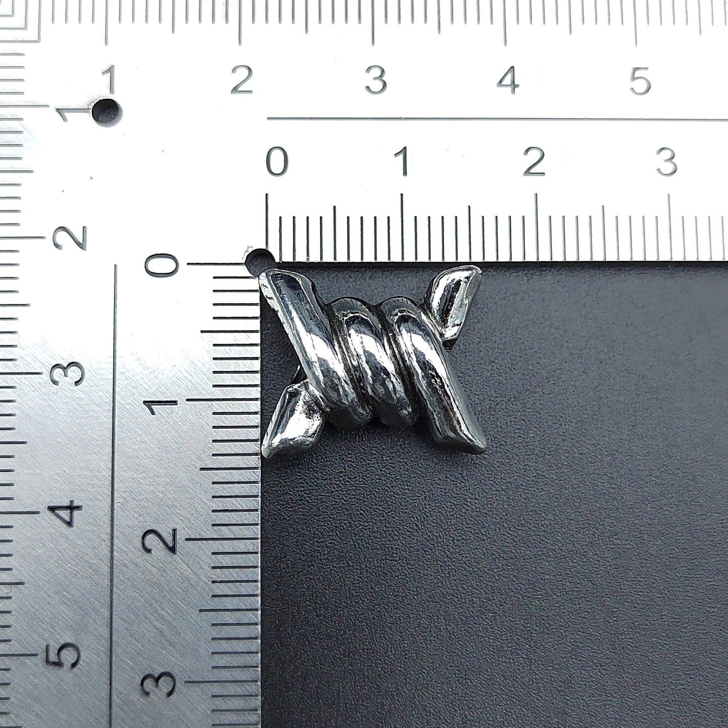 Imitation Hemp Rope Metal Beads 16mm Silver Tone Alloy 50pcs 3