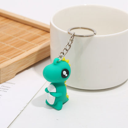 Silicone Dinosaur Couple Keychain Cute Colorful Dino Charm 5