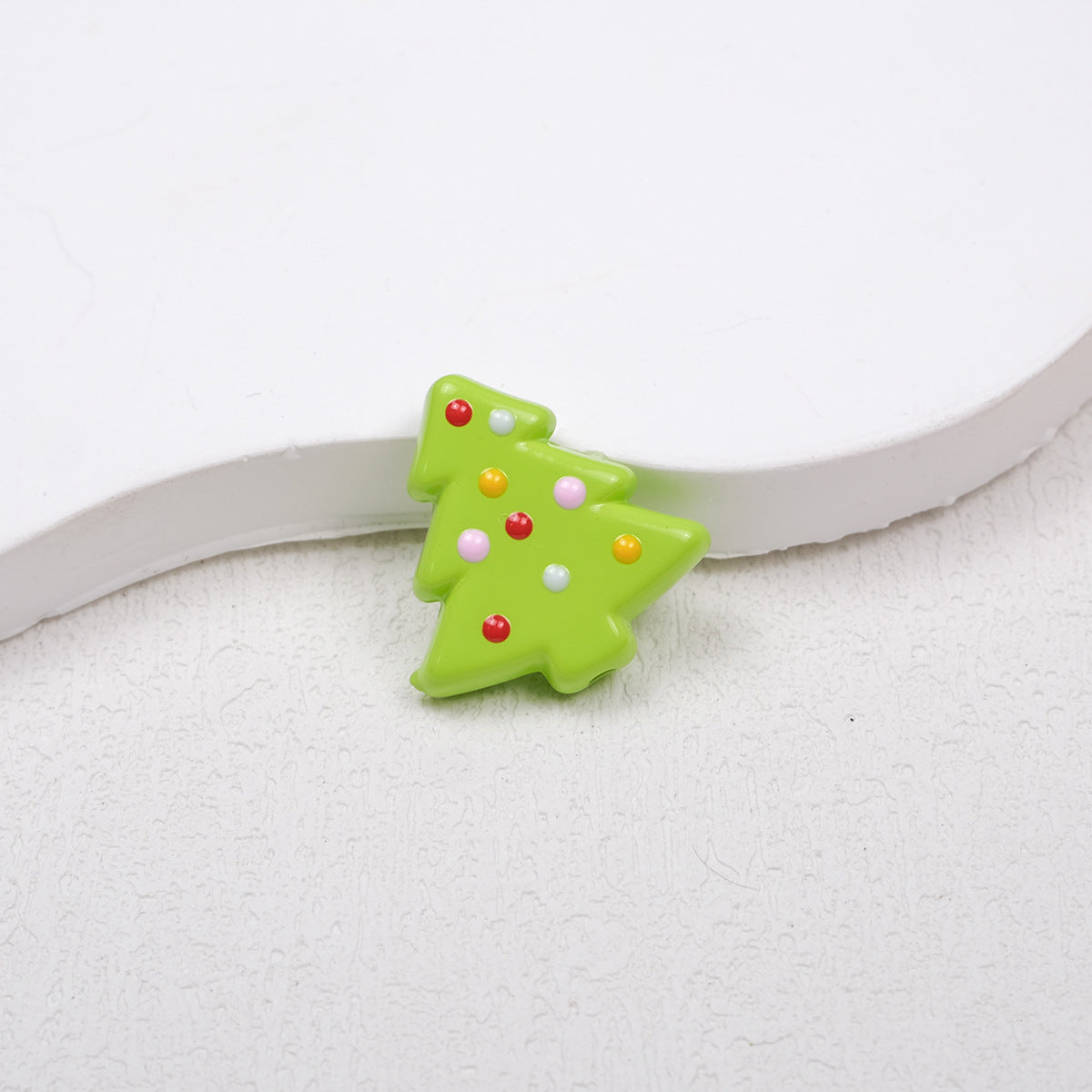 Lit Christmas Tree Acrylic Beads 21mm Colorful Holiday 20pcs 10