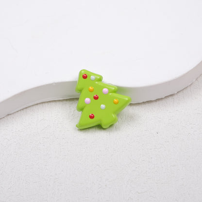 Lit Christmas Tree Acrylic Beads 21mm Colorful Holiday 20pcs 10