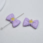 Painted Star Bow Acrylic Beads 28mm Glossy Mixed Colors 30pcs 14