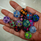 Crystal Bubblegum Beads 20mm Plum Blossom Cluster Mixed Colors 50pcs 7